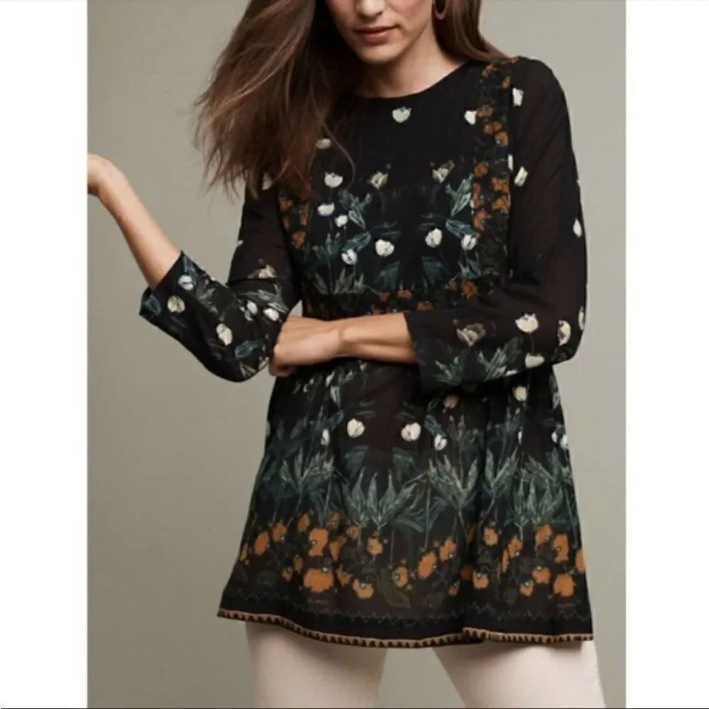 Anthropologie Ailanto Yamini Peplum top size 8/10